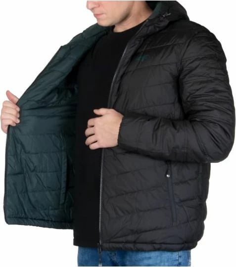 Jakne për meshkuj 4f, ngjyrë e zezë dhe jeshile