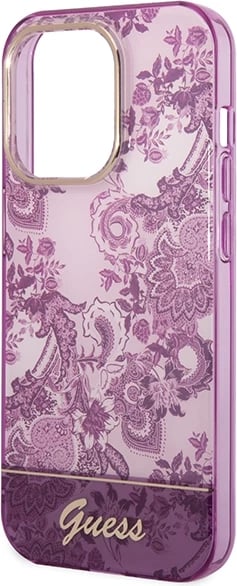 Mbështjellës Guess Porcelain Collection për iPhone 14 Pro Max, fuchsia Mbështjellës Guess Porcelain Collection për iPhone 14 Pro Max, fuchsia