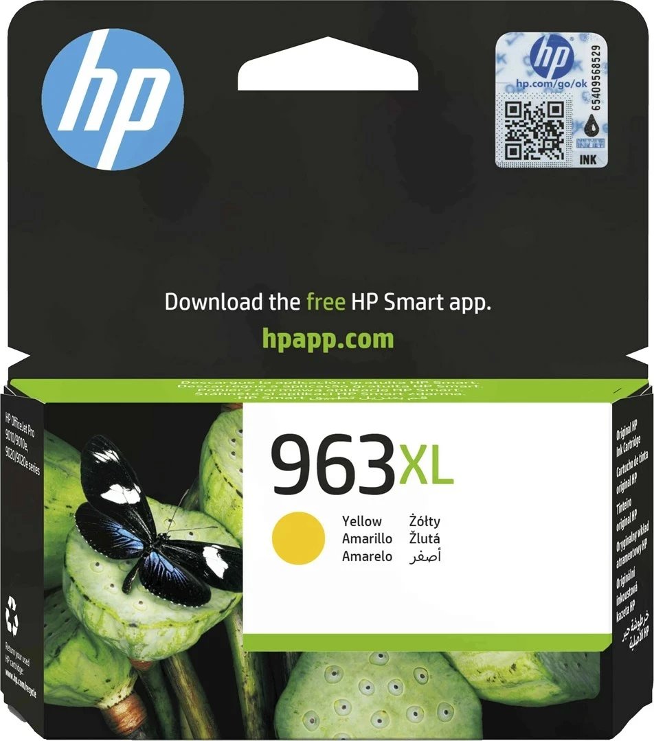 Toner HP 963XL, i verdhë, origjinal, High Yield