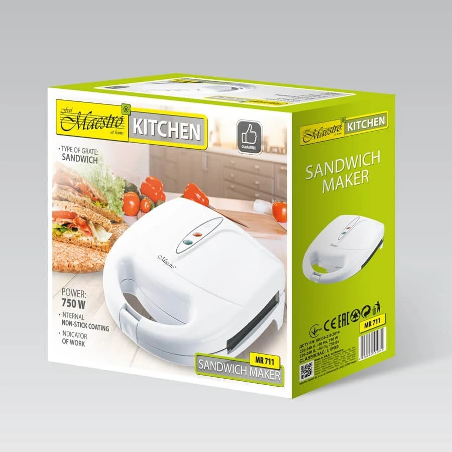 Toster Maestro MR-711, 750 W, i bardhë