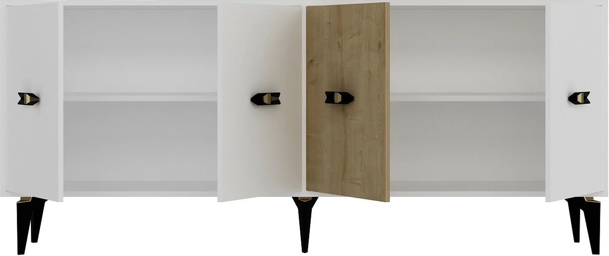 Konsol Skye Decor, qershi e bardhë, lisi sapphire