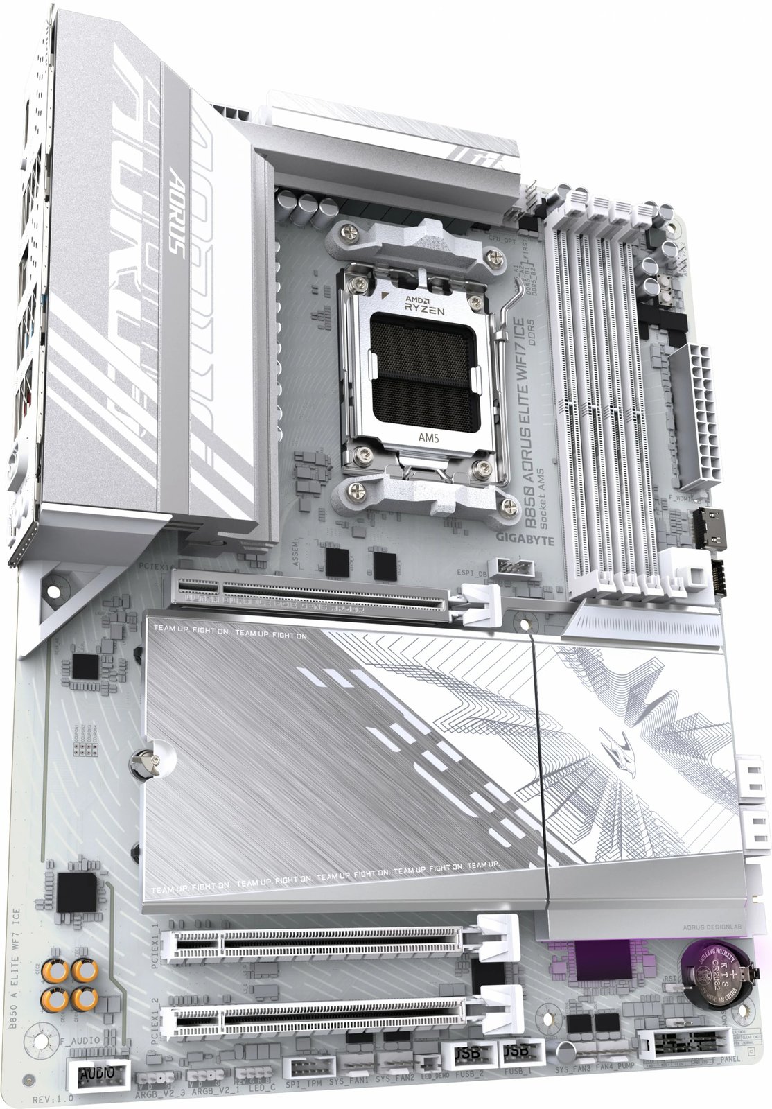 Pllakë amë Gigabyte B850 A ELITE WF7 ICE, Socket AM5, ATX, PCIe 5.0, WiFi, e bardhë