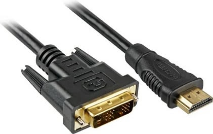 Kabllo Sharkoon HDMI në DVI-D 3m, e zezë