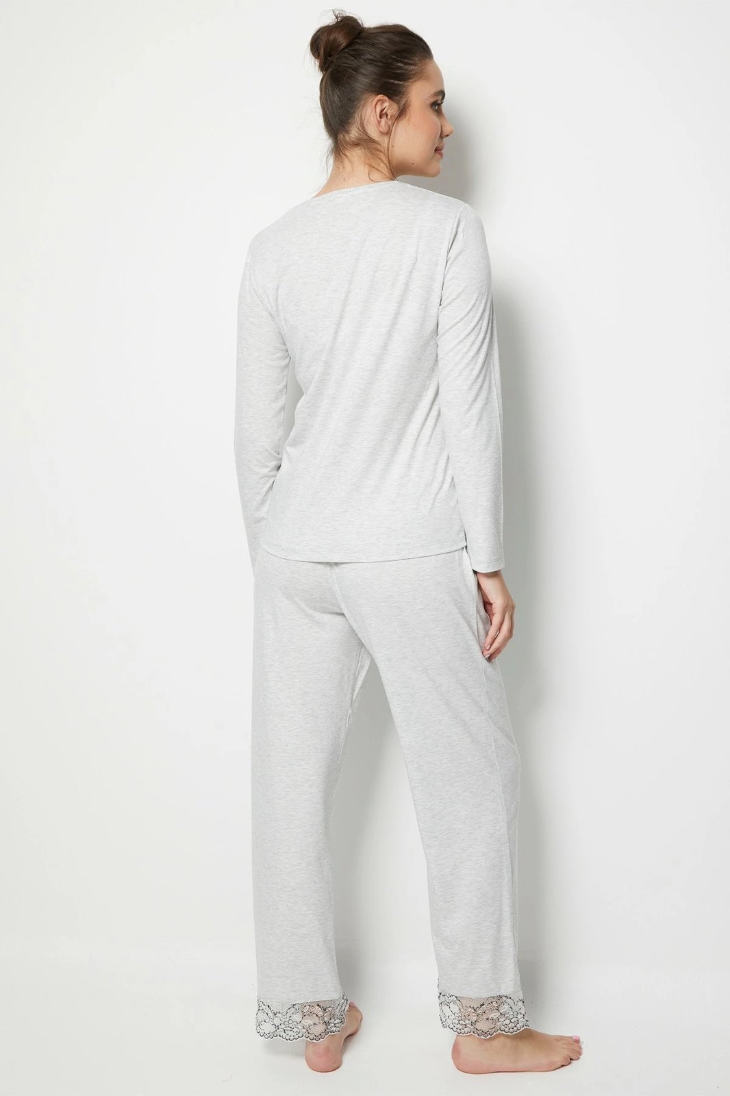 Set pizhamash për gra, Jumeon, 002-000220, gri, marl
