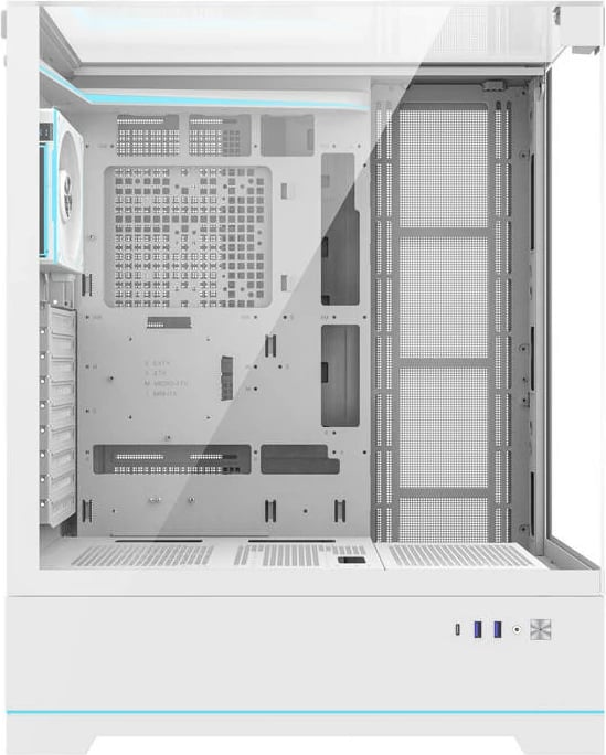 Kasë Darkflash DY450L PRO, Big Tower, 1 ventilator, e bardhë