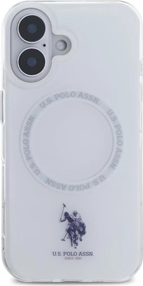 Mbështjellës U.S. Polo Assn. IML Ring MagSafe për iPhone 16, Bardhë Mbështjellës U.S. Polo Assn. IML Ring MagSafe për iPhone 16, Bardhë