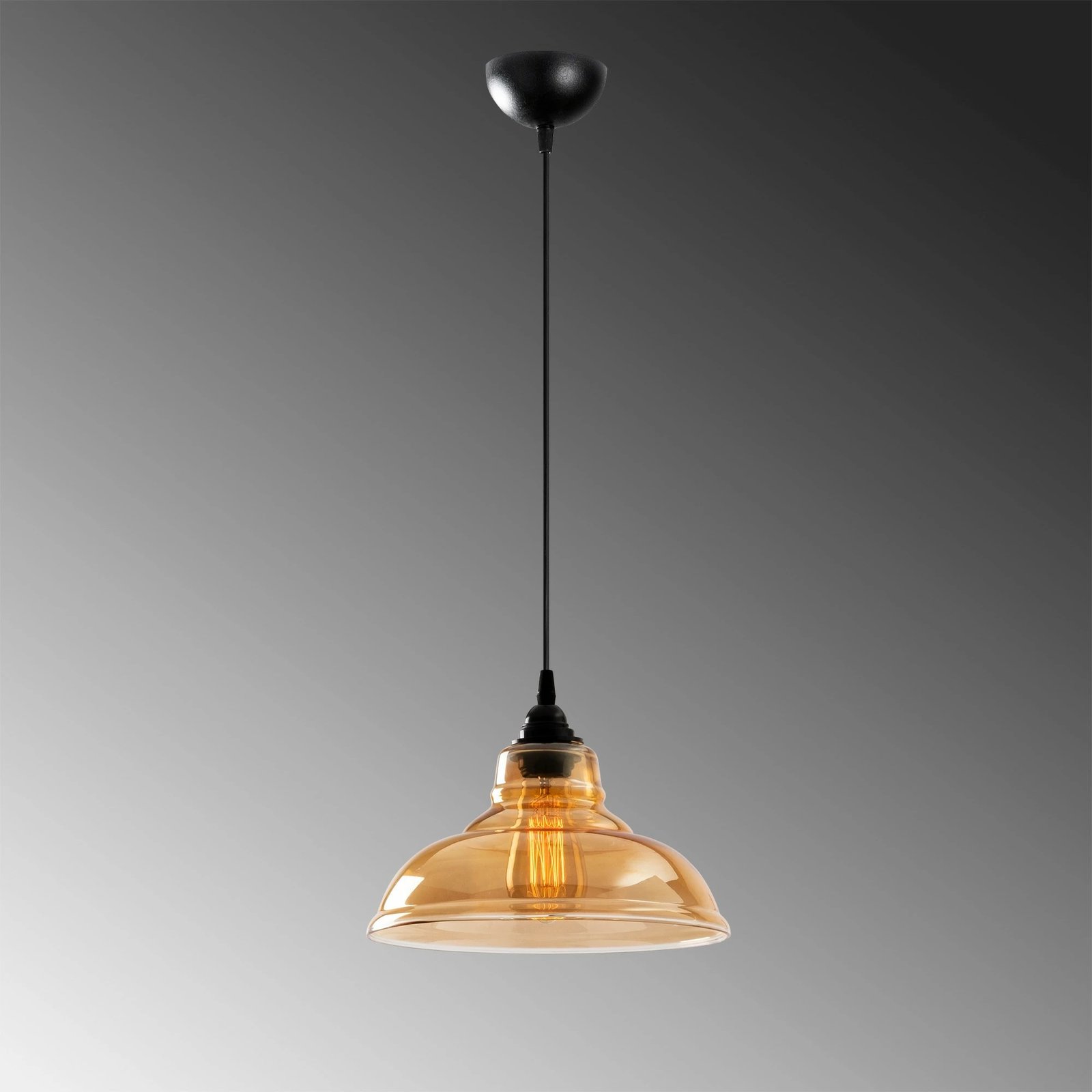 Llambë tavani Opviq, Dilberay - 327-S, ngjyrë e zezë, 28x28cm