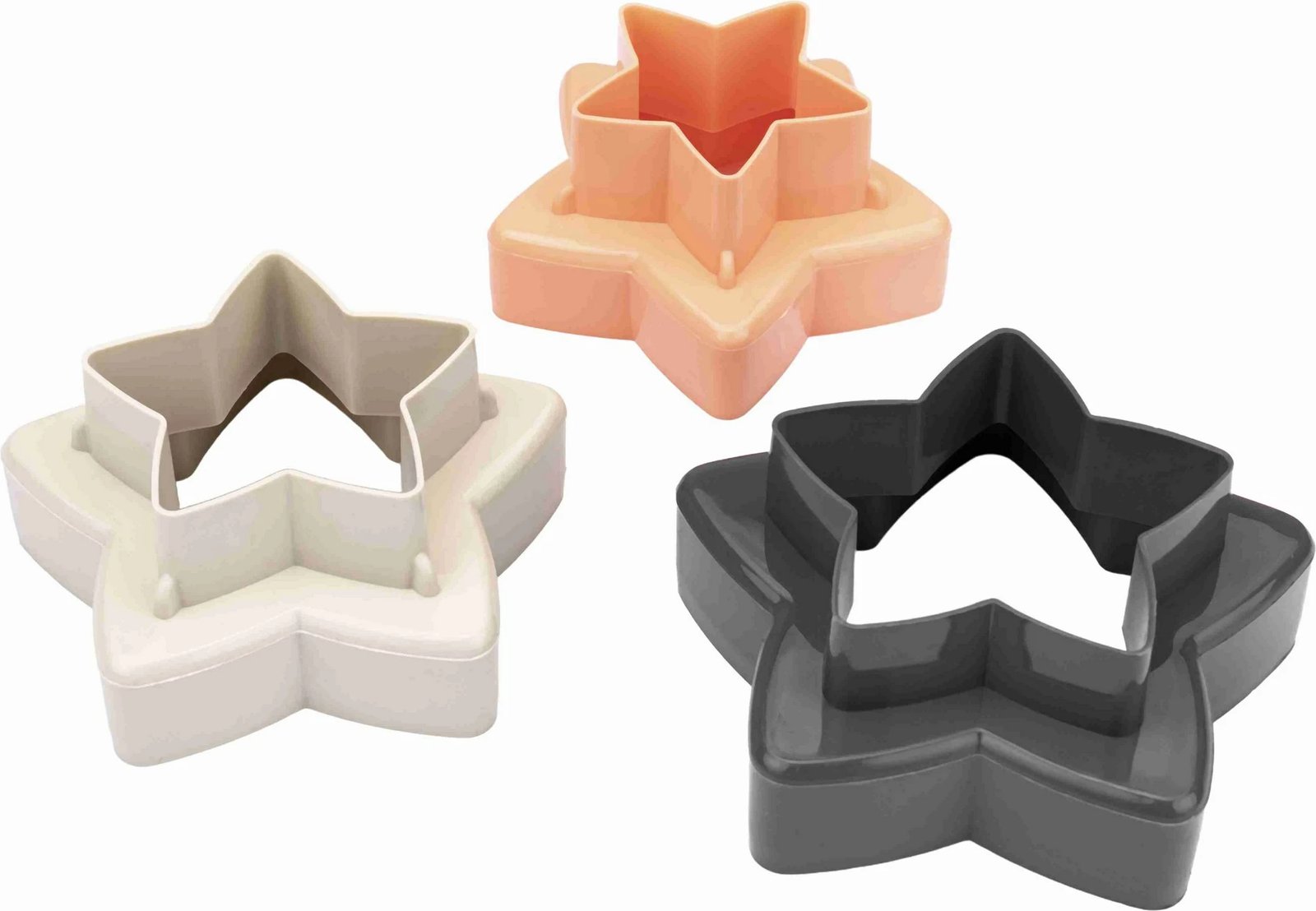 Set kallëpe për biskota, Hermia Concept, PD-3304, 3 copë, anthracite, portokalli, krem