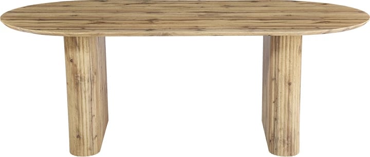 Tavolinë ngrënieje Nembou, MDF, ngjyrë lisi, 210x100x76cm