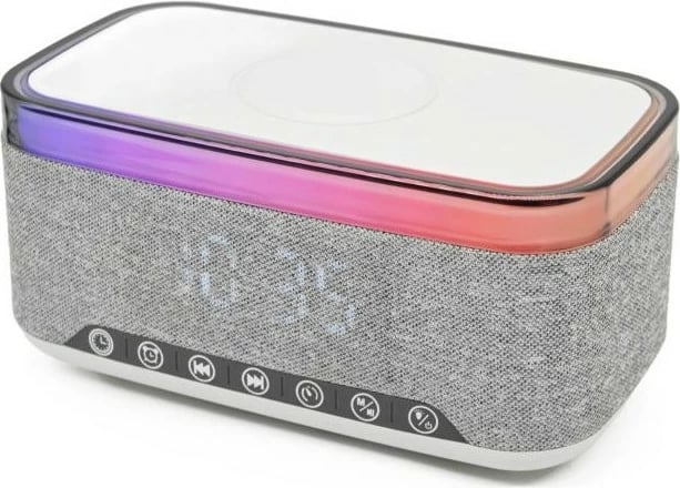 Radiobudilnik Denver FM, Bluetooth, karikim wireless, gri