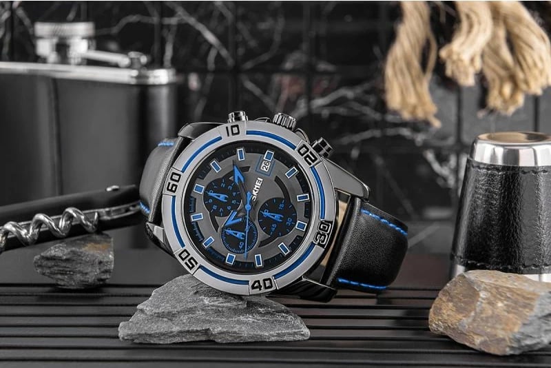 Orë dore për meshkuj Skmei, e zezë