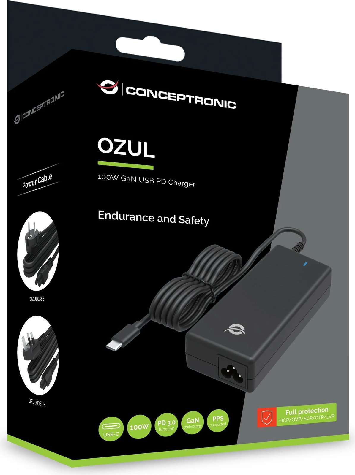 Karikues Conceptronic 1Port GaN USB-C 100WPD3.0/PPS, i zi