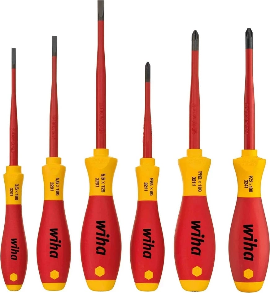 Set Wiha SoftFinish, MPN 3201K601, Kuq dhe Verdhë