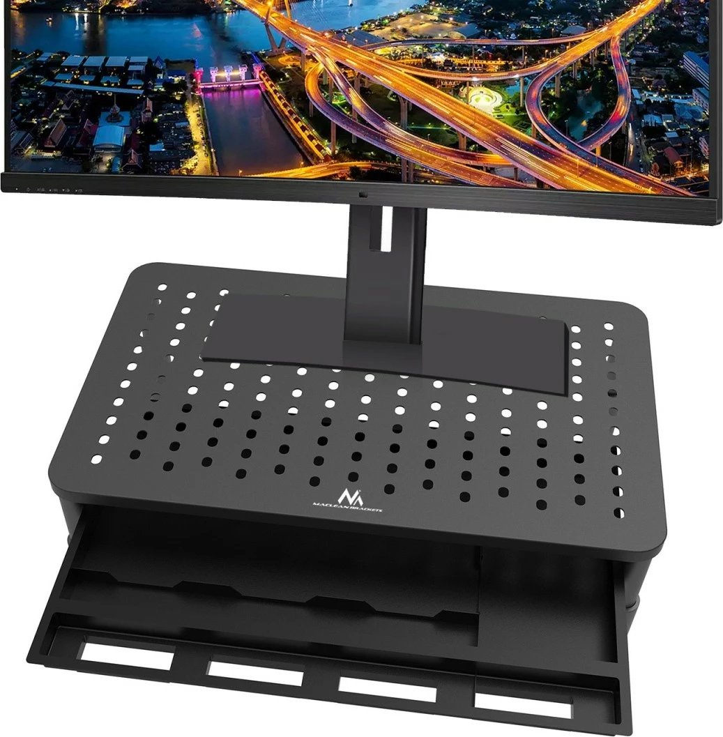 Mbajtës monitori/laptopi Maclean MC-946, me sirtar, i zi Mbajtës monitori/laptopi Maclean MC-946, me sirtar, i zi