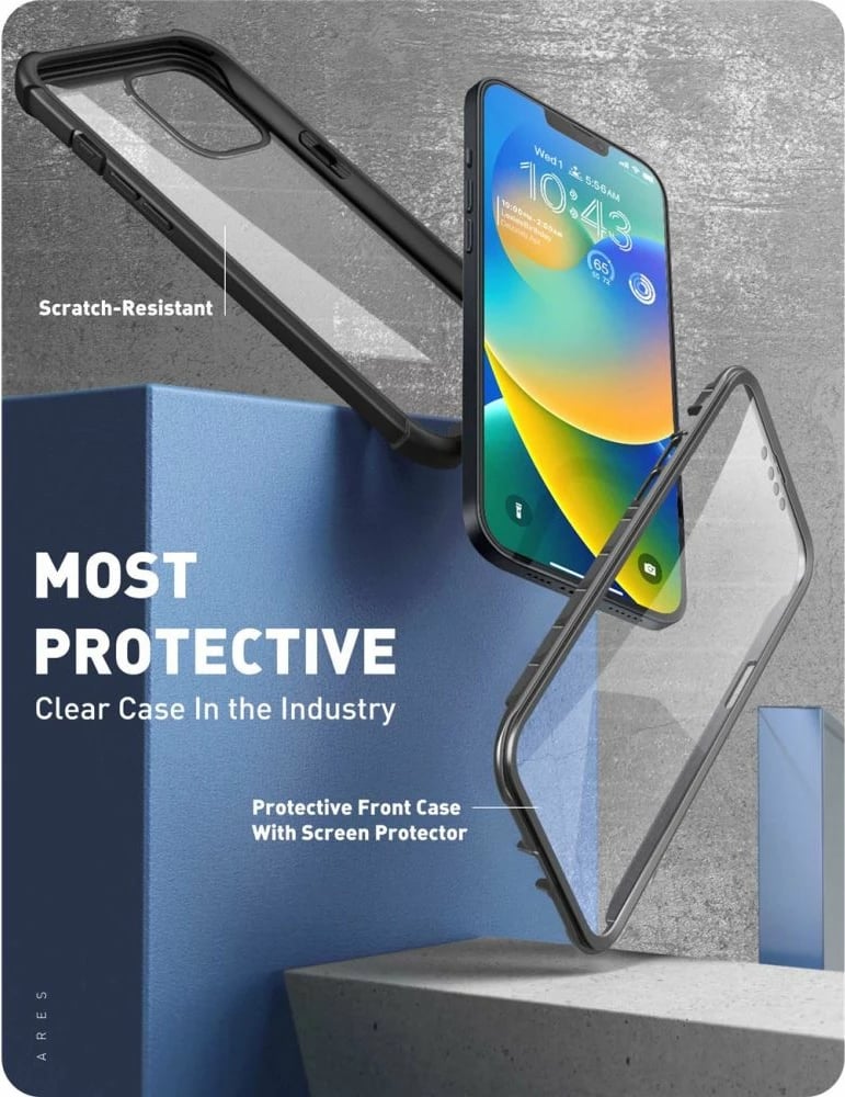 Mbështjellës Supcase IBLSN Ares për iPhone 13/14, i zi