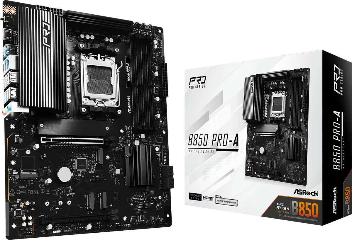 Pllakë amë ASRock B850 PRO-A, Socket AM5, DDR5, ATX