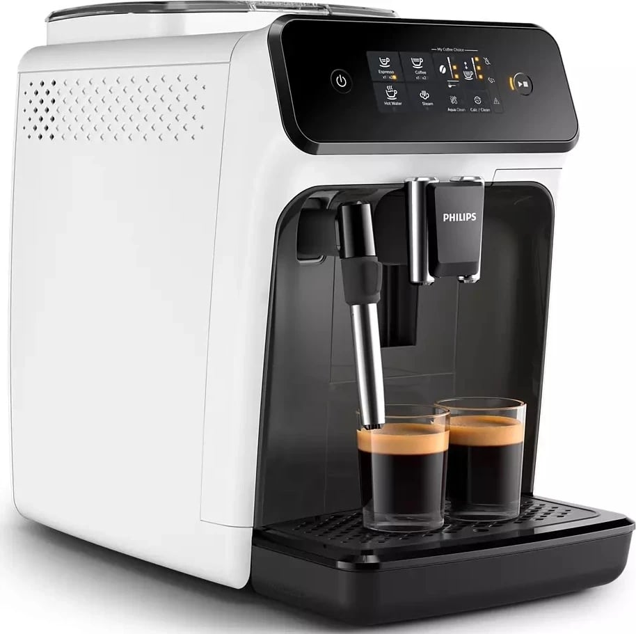 Makina për Espresso Philips Series 1200, EP1223/00, me bluarës qeramik - Bardhë e Zi