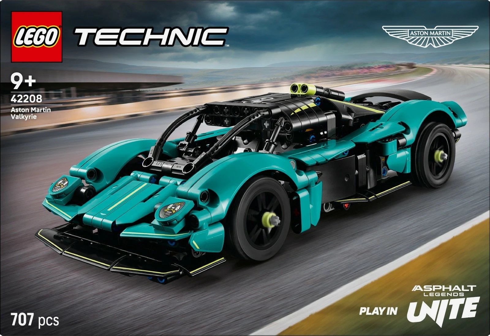 Set ndërtimi LEGO Technic Aston Martin Valkyrie 42208, 707 pjesë, turkeze