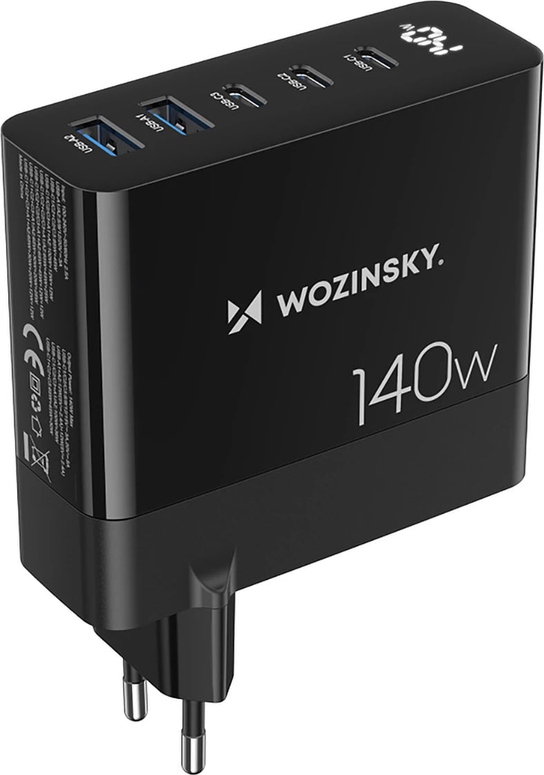Karikues muri Wozinsky CGWCB, 140W, 3x USB-C, 2x USB-A, i zi