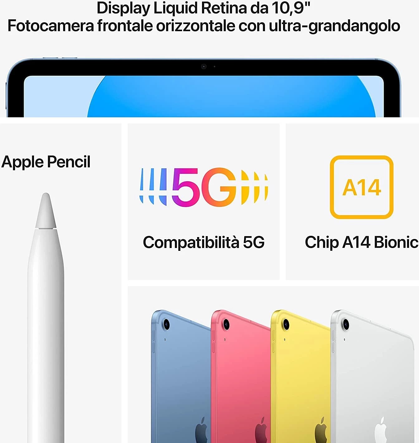 iPad Apple 2022 10Gen 10.9" 256GB Blu