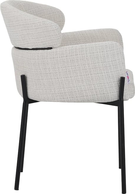 Karrige Tolerse Inart, pëlhurë bezhë, këmbë metalike të zeza, 58x57x80cm