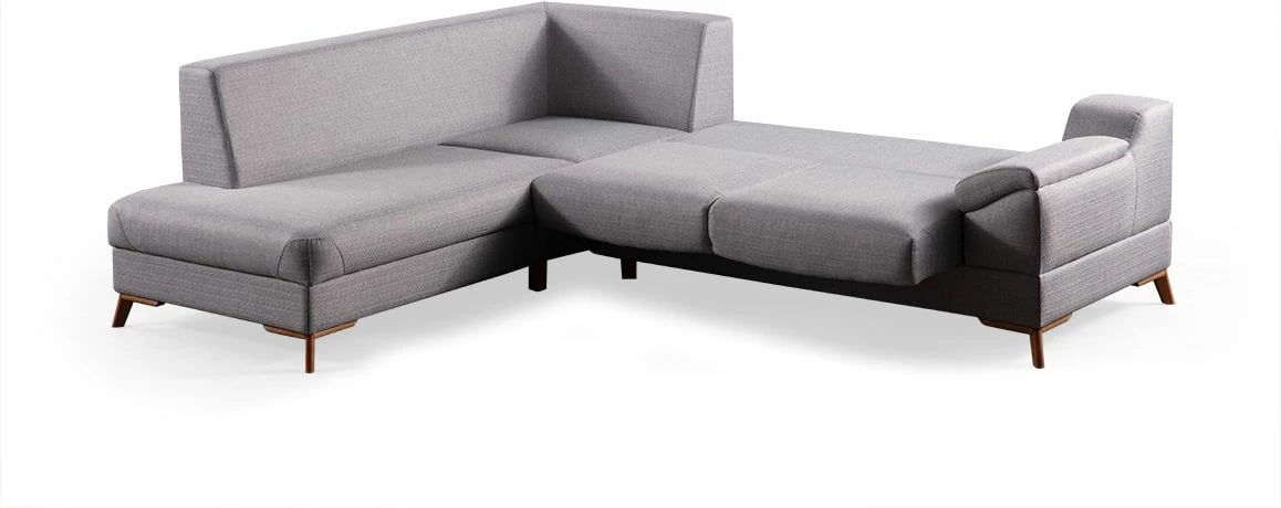 Kënd-sofë krevate Atelier del Sofa, ngjyrë gri, Aqua (Chl majtas + 2R)