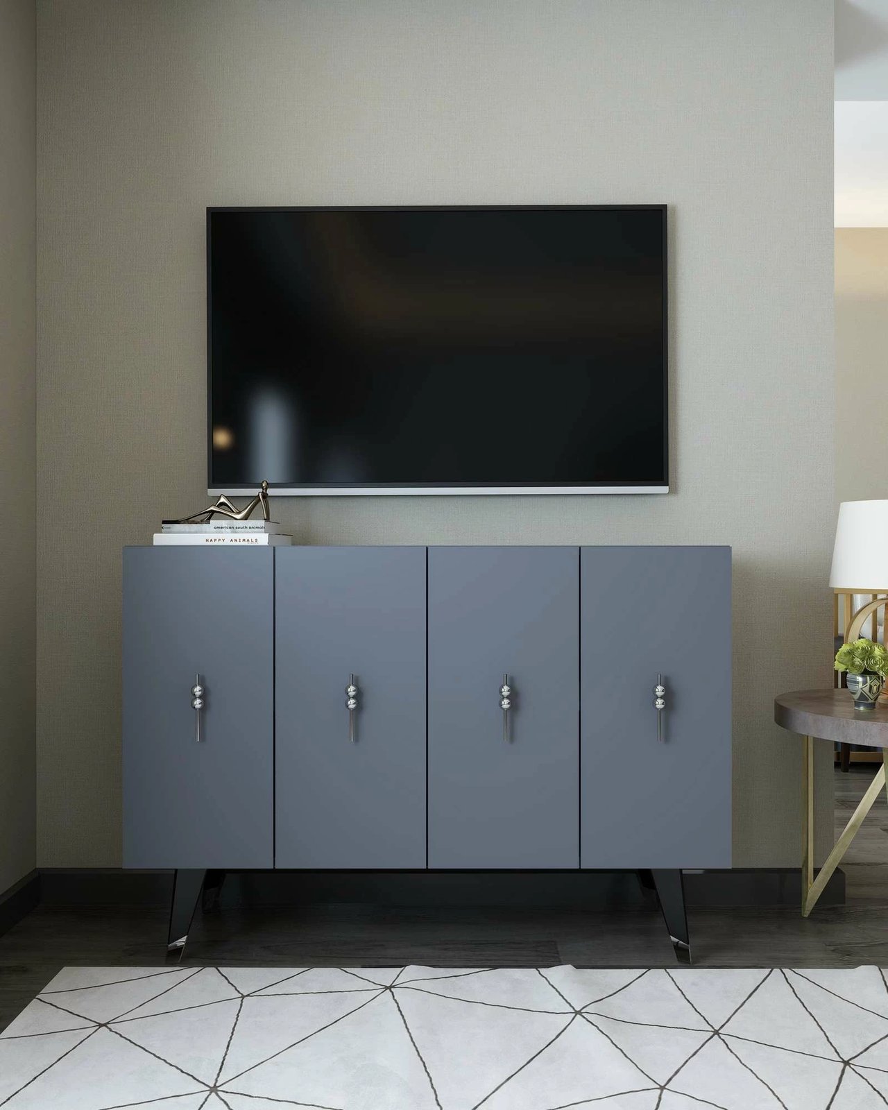 Konsol Skye Decor, anthracite, silver, 8167KM-32