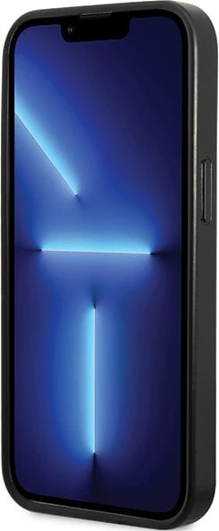 Mbështjellës Guess GUHCP13XPS4DGPK për iPhone 13 Pro Max 6.7", i fortë, Strass Metal Logo, i zi