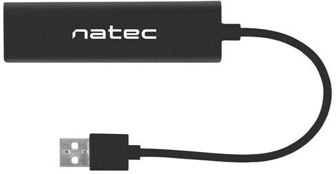 Shpërndarës Natec Dragonfly USB 2.0 480 Mbit/s, i zi