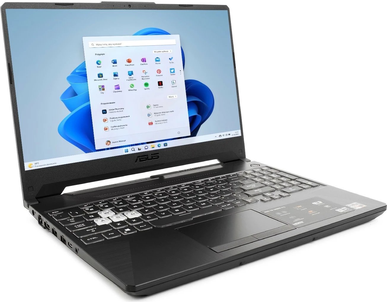 Laptop ASUS TUF Gaming A15 FA506NC-HN001W, R5-7535HS, 16GB, 512GB + 512GB, RTX3050, E zezë