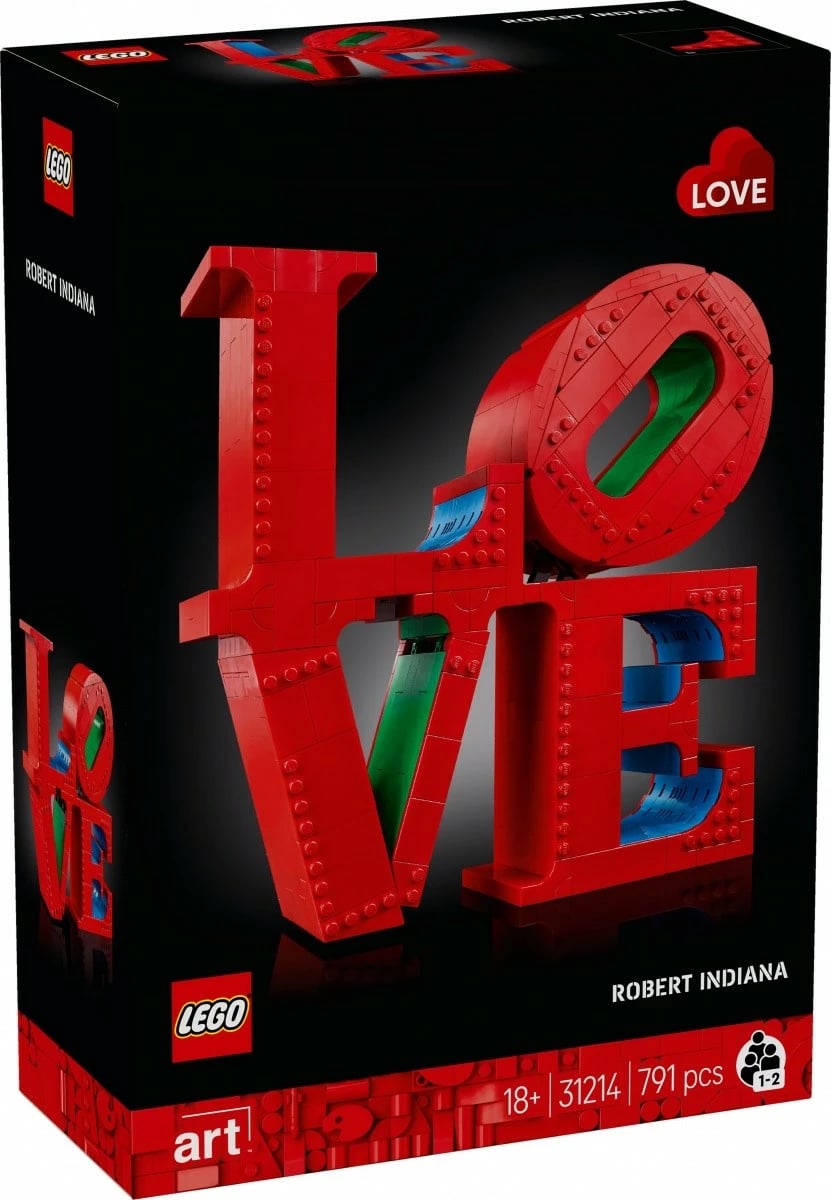 Set ndërtimi LEGO Art LOVE 31214, 791 pjesë, dekor, kuqe/blu/jeshile