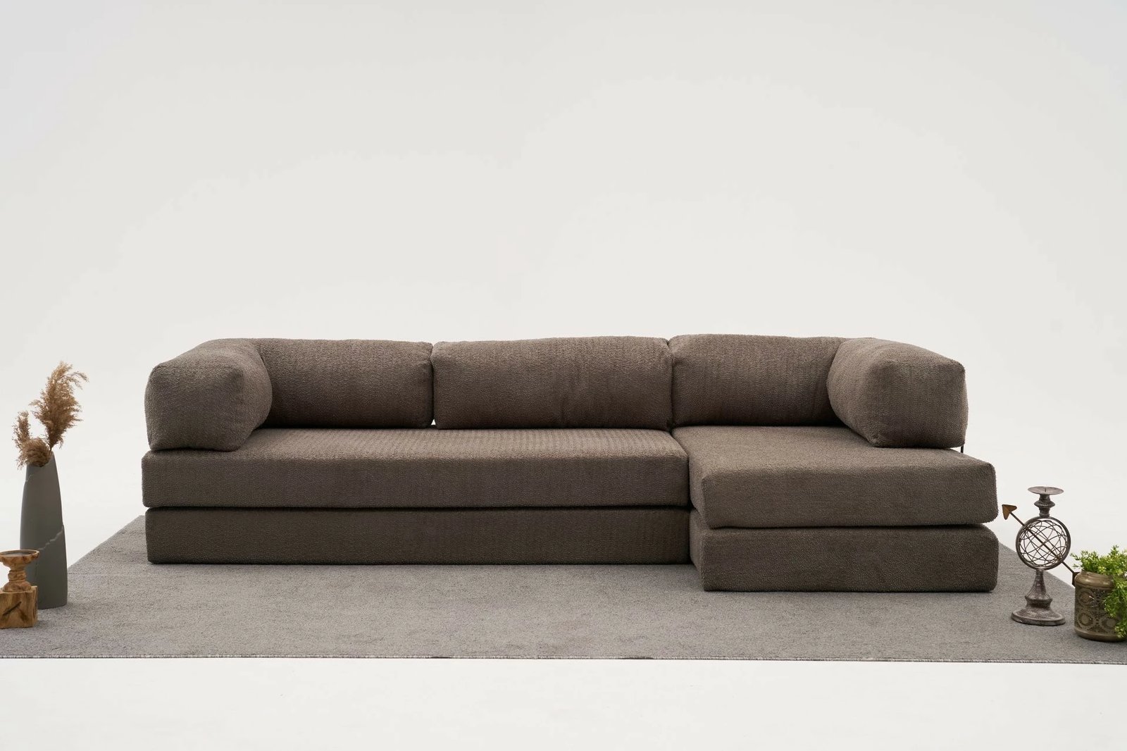 Këndare Comfort, stof 100% chenille, ngjyrë gri, Atelier del Sofa
