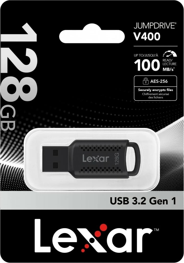 Pendrive Lexar JumpDrive V400, 128GB, USB 3.0, Zi