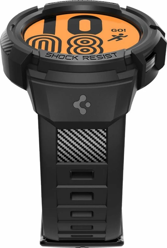 Mbështjellës Spigen Rugged Armor Pro me rrip për Samsung Galaxy Watch 5 Pro 45mm, Zi