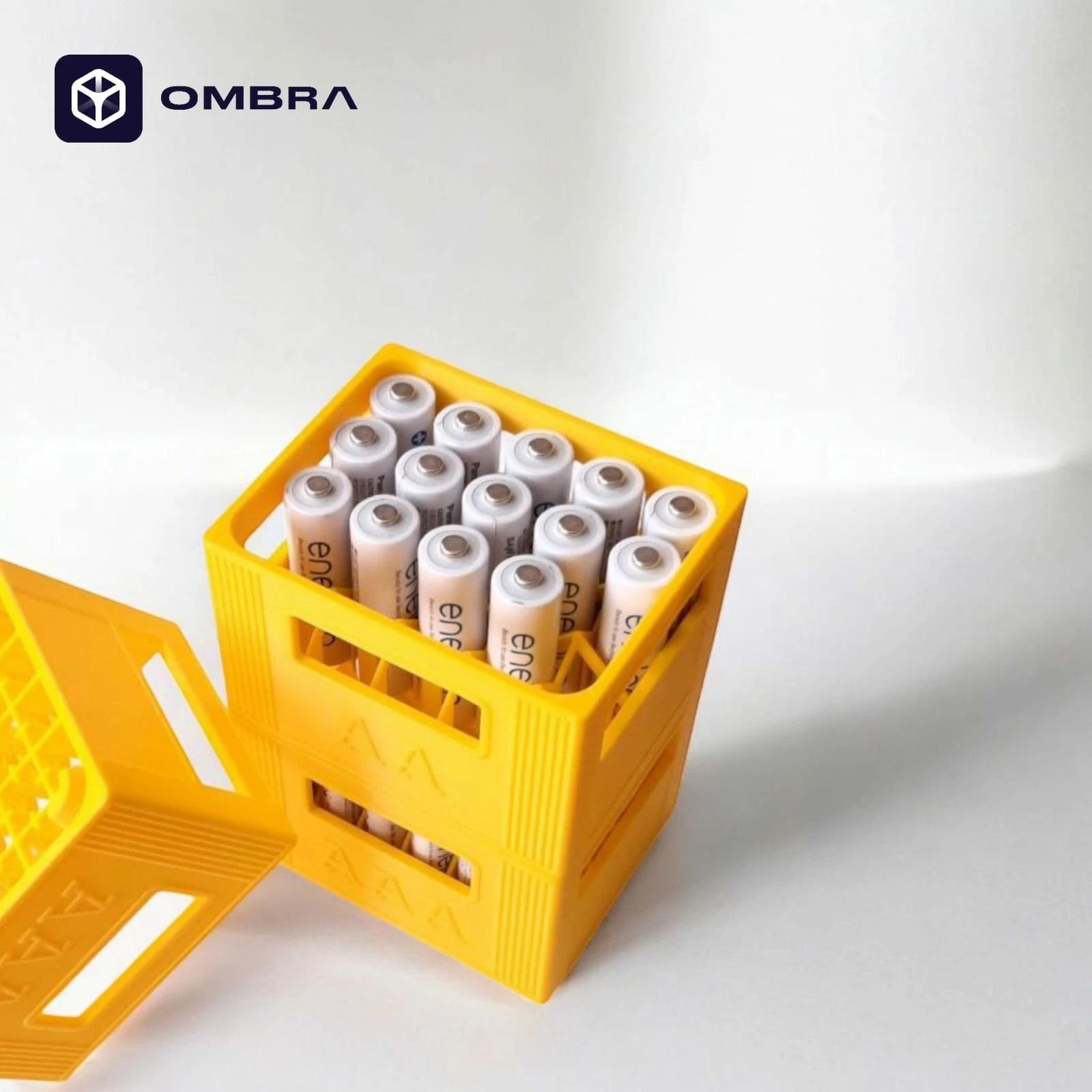 Stackable Battery Crates AA, e verdhë