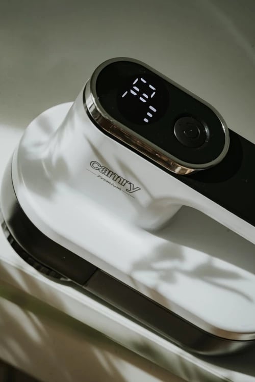 Heqës pushash, Camry, CR 9620, 3 shpejtësi 6500/7500/8500 rpm, bateri 2000mAh, prerje 6.5 cm, i rimbushshëm USB, bardh e zi