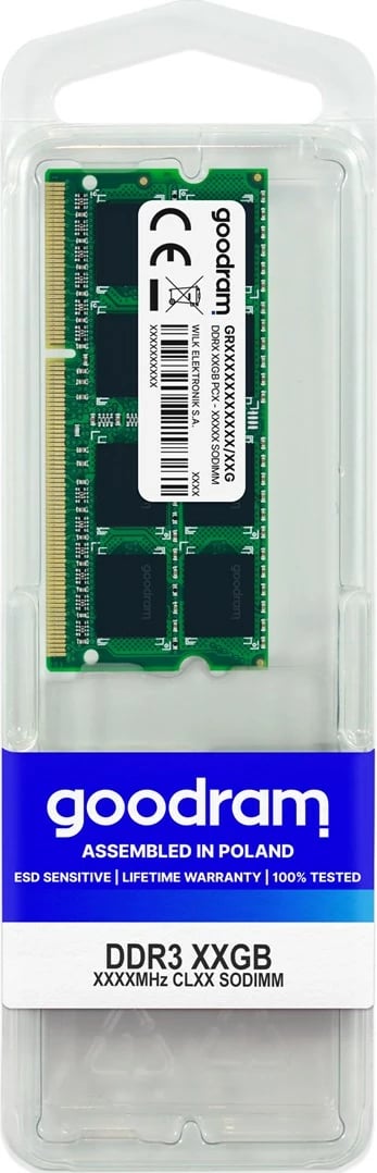 Modul për RAM memorie Goodram GR1600S364L11/8G, 8GB DDR3, 1.6 GHz