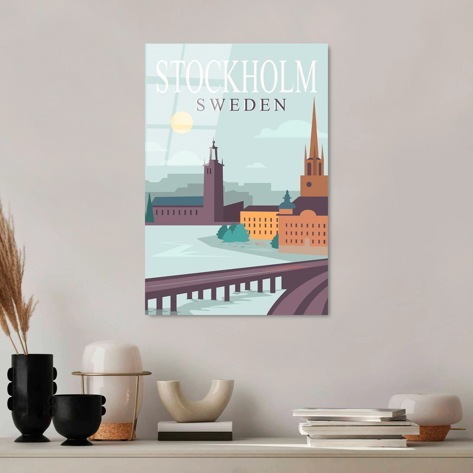 Pikturë dekorative prej xhami të temperuar, Wallity UV-1024, 30x45cm