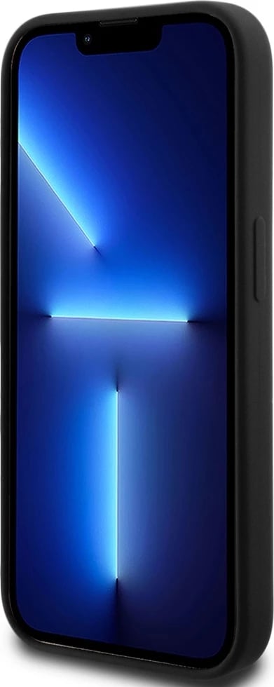 Mbështjellës Karl Lagerfeld Silicone Metal Script Logo për iPhone 14 Pro, i zi