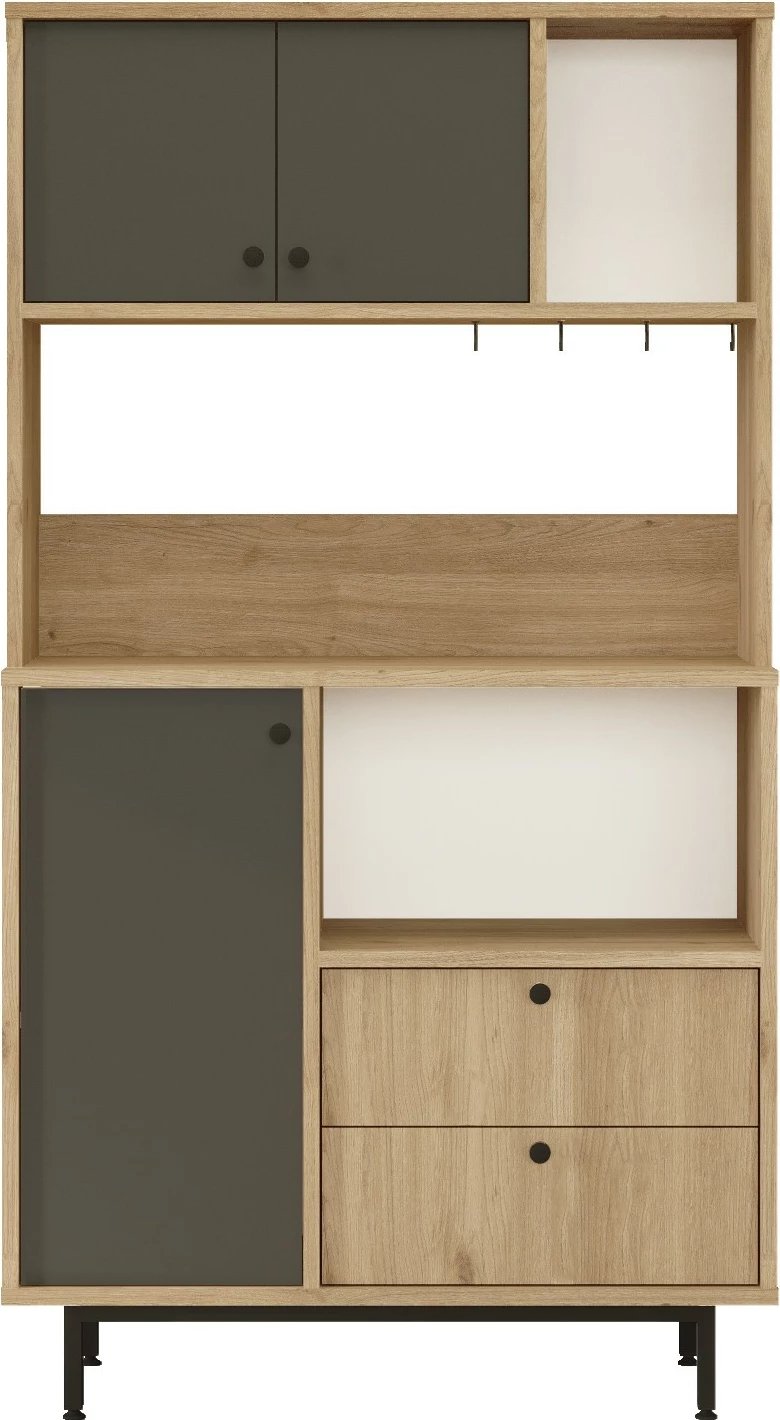 Dollap multifunksional Hanah Home, RE3-SA, ngjyrë lis dhe antracit