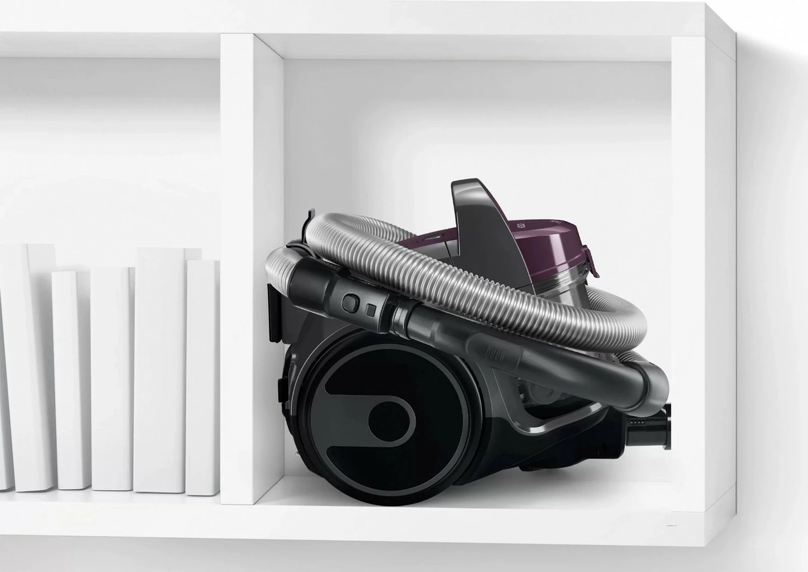 Fshesë me korrent pa qese, Bosch BGC05AAA1, rreze 9 m, filtër PureAir i larshëm, 78 dB, e zezë/vjollcë