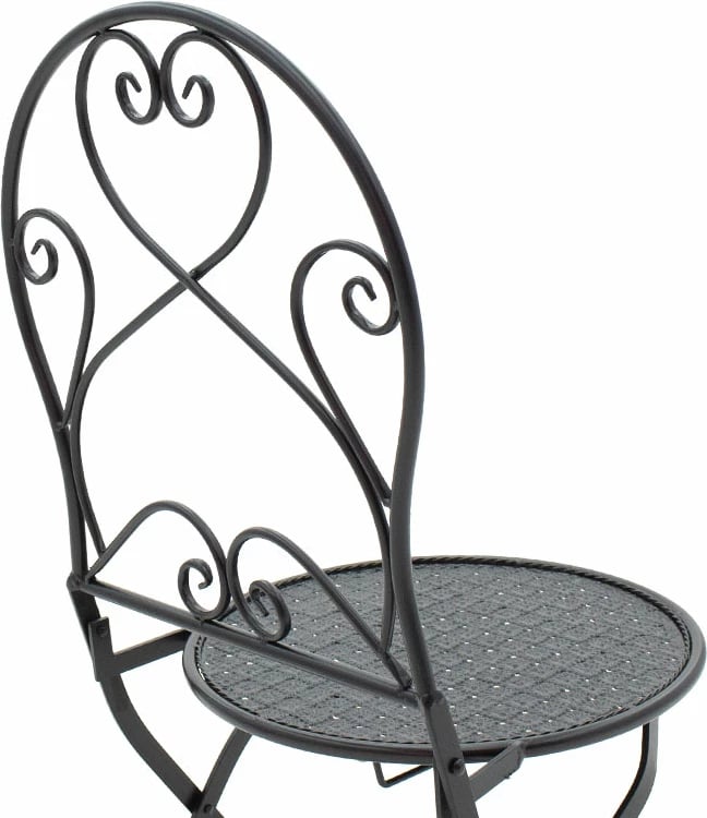 Tavolinë me karrige 3 copë Walen metal i zi