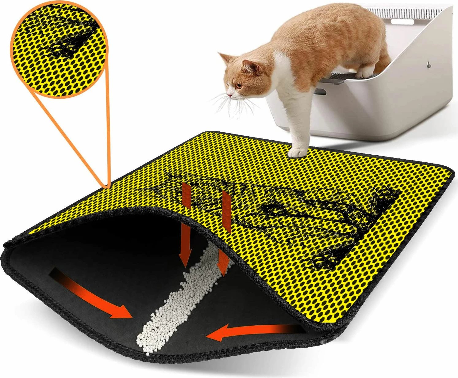 Tapet për rërë mace, shumëngjyrësh, Paws & Whiskers, Nrszn0024, 45x60cm