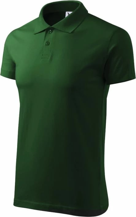 Fanellë polo për meshkuj Malfini, ngjyrë jeshile e errët