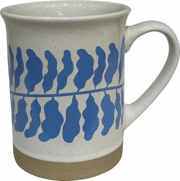 Filxhan Ydra, gur qeramike, i bardhë, detaje blu të çelët, bezhë, 10x10x12cm Filxhan Ydra, gur qeramike, i bardhë, detaje blu të çelët, bezhë, 10x10x12cm