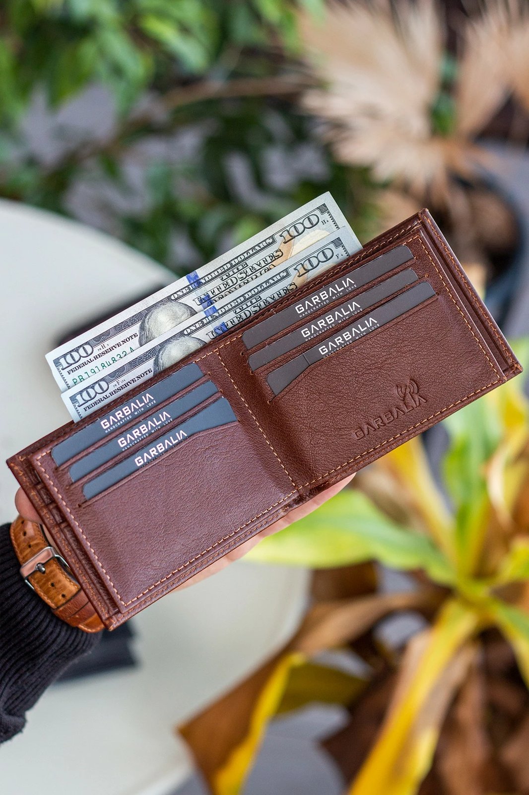 Portofol për burra, lëkurë natyrale, ngjyrë tan, Zoozie Bags Liverpool