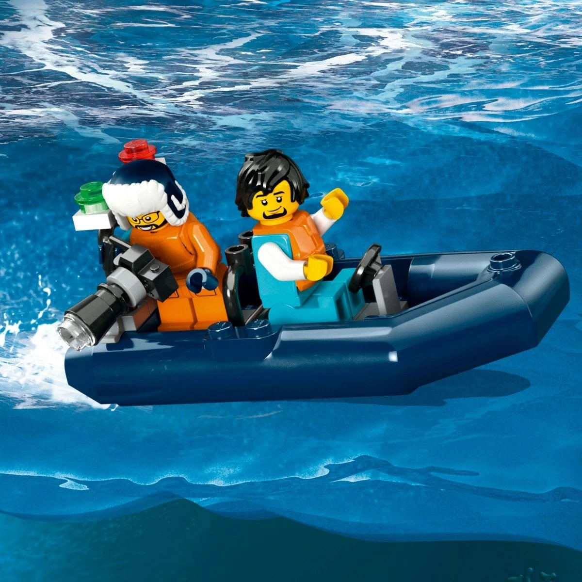 Set LEGO City Arctic Researcher Ship 60368, 815 pjesë, për fëmijë, Blu/Portokalli
