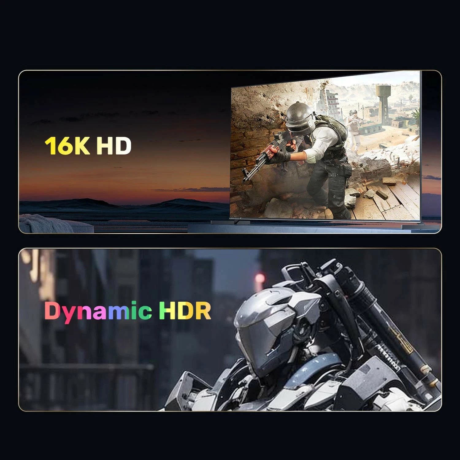 Kabllo DisplayPort Unitek 2.1 8K@120Hz 1m, zi-gri