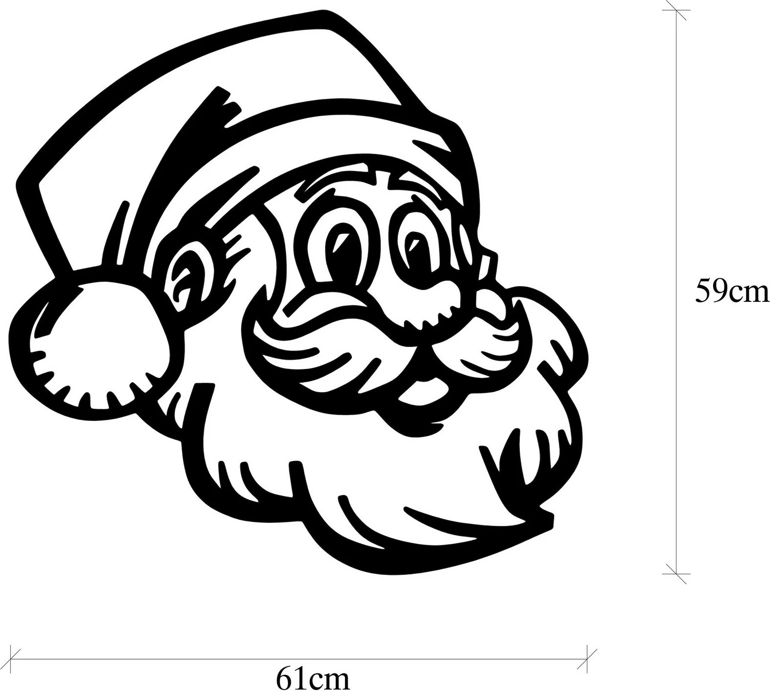 Aksesor dekorativ metalik për mur, Wallity, XMASBLACK - 014