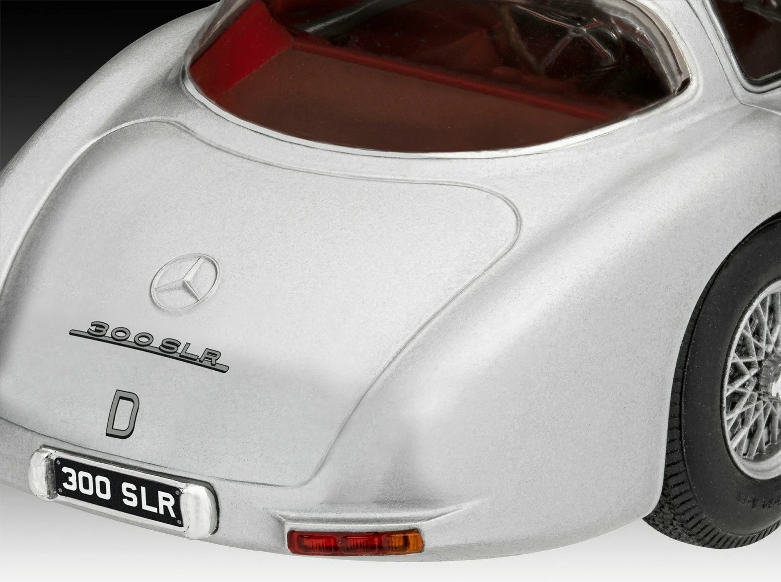 Set modelimi makine Revell Mercedes-Benz 300 SLR Uhlenhaut Coupé, 1:24, 124 pjesë, argjendtë